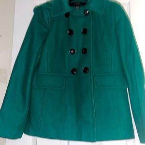 Green pea coat